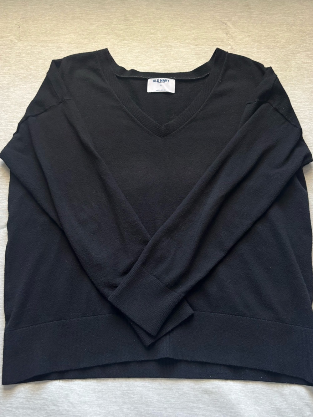 Old Navy Black V-Neck Lightweight Sweater